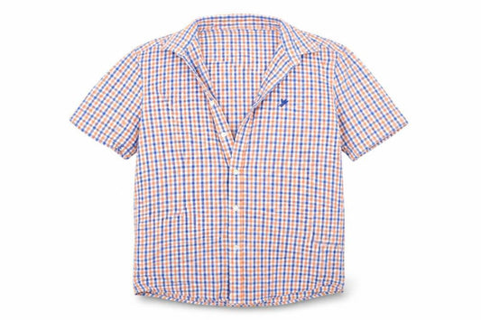 George Mens Blue Check   Button-Up Size M