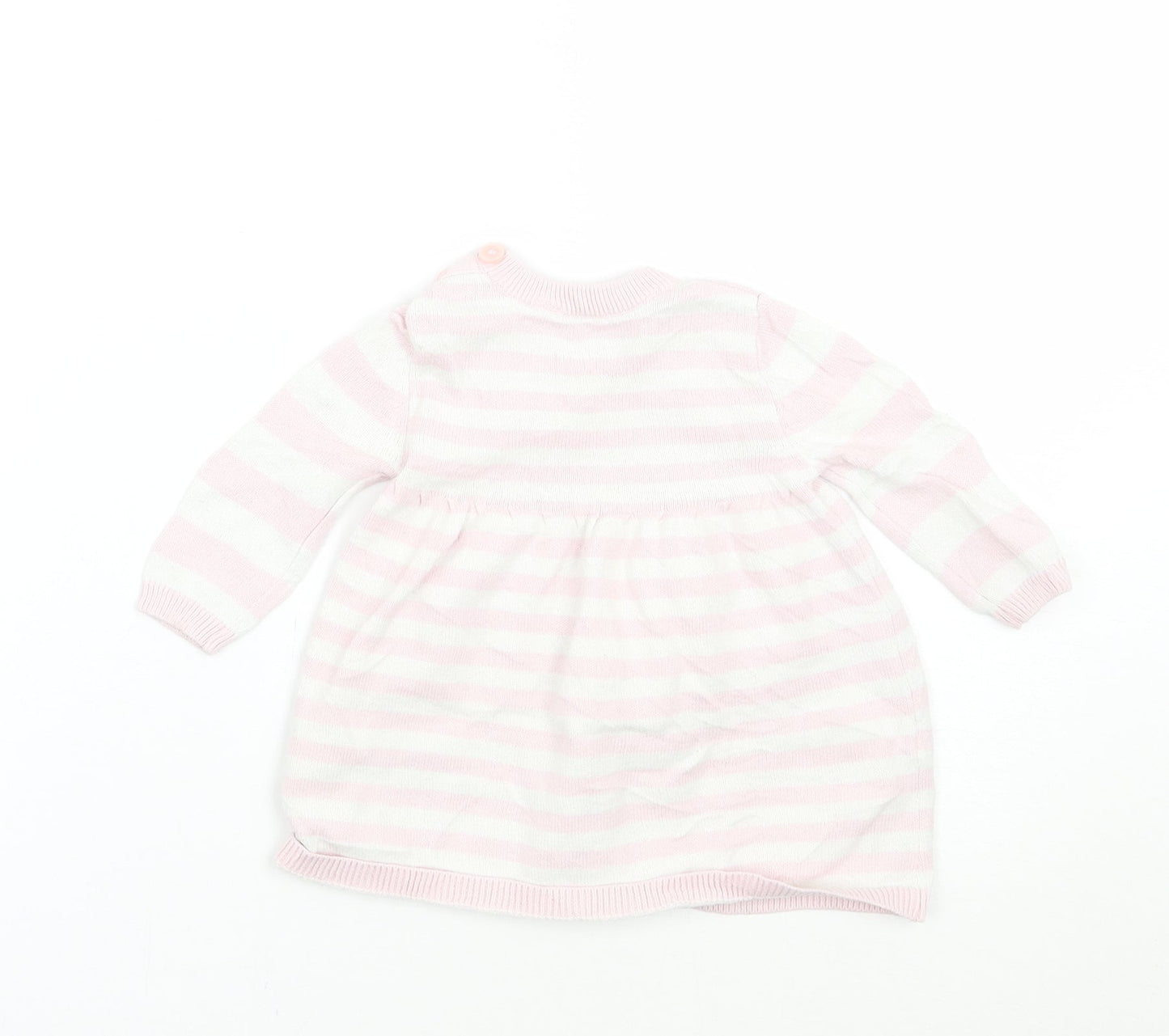 Debenhams Girls Pink Striped  A-Line  Size 0-3 Months