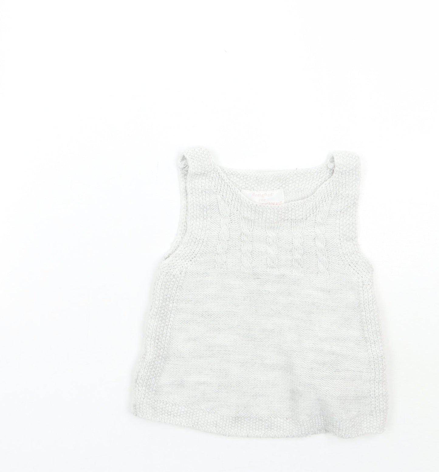 F&F Girls Grey   Basic Tank Size 0-3 Months
