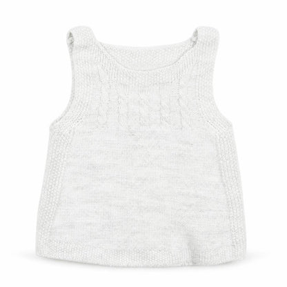 Front view of F&F girls’ grey basic tank, size 0-3, months