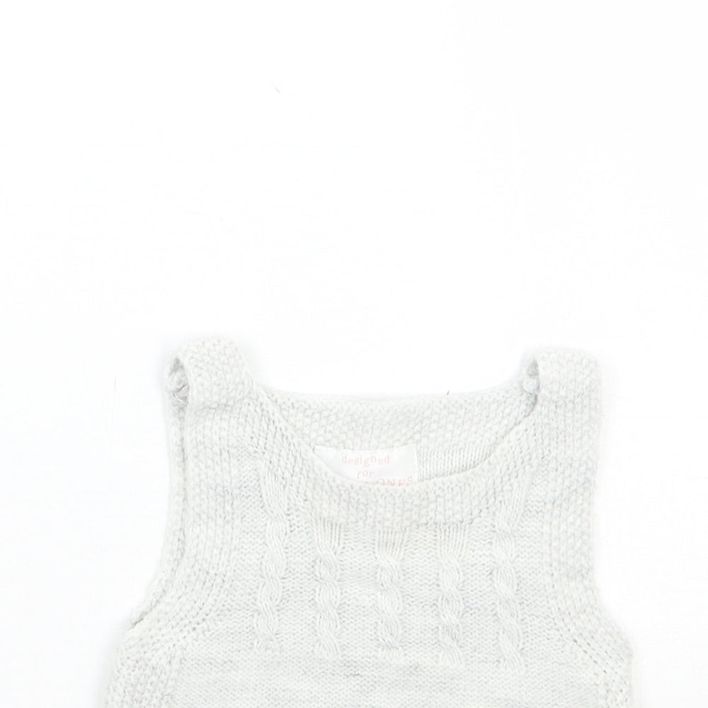 F&F Girls Grey   Basic Tank Size 0-3 Months