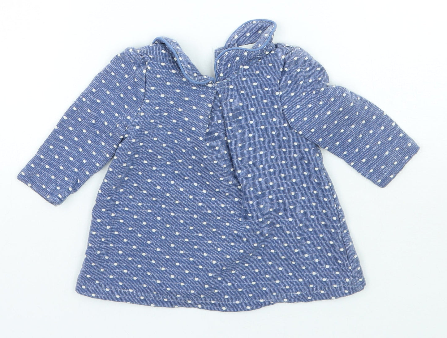 NEXT Girls Blue Polka Dot  Basic T-Shirt Size 3-6 Months
