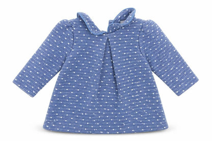 Front view of Next girls’ blue polka dot basic t-shirt, size 3-6, months