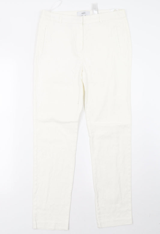 NEXT Womens White   Sweatpants Trousers Size 10 L30 in