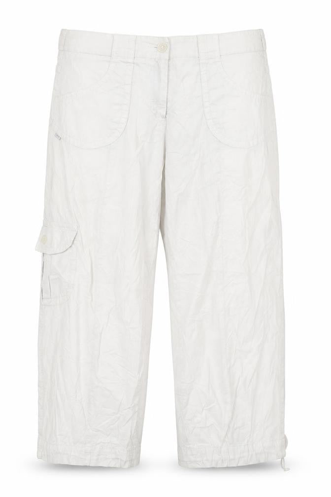 ZERRES Womens White   Cropped Trousers Size 16 L25 in