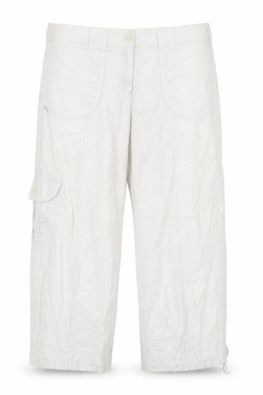 ZERRES Womens White   Cropped Trousers Size 16 L25 in