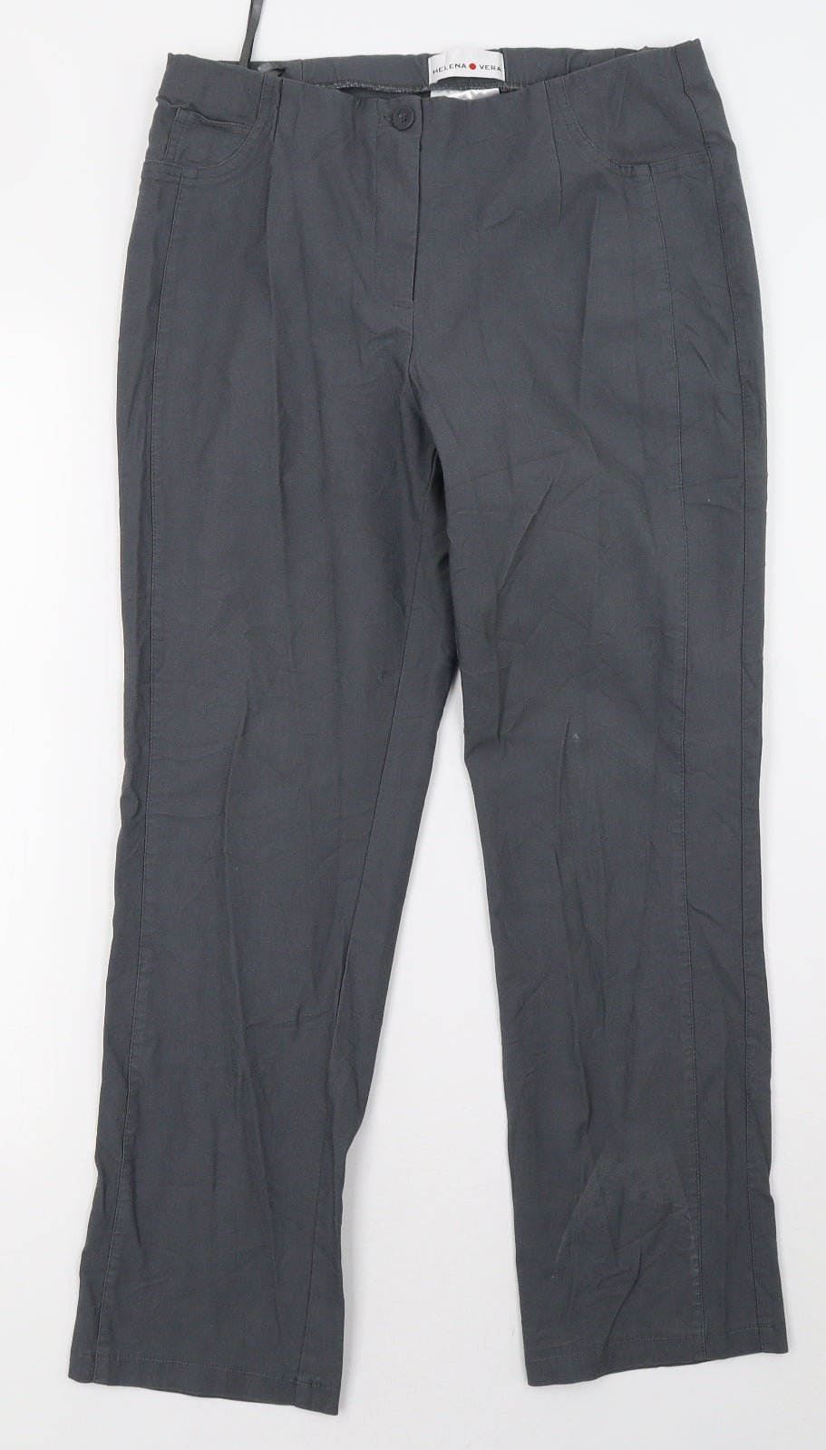Helena Vera Womens Grey   Trousers  Size 10 L28 in
