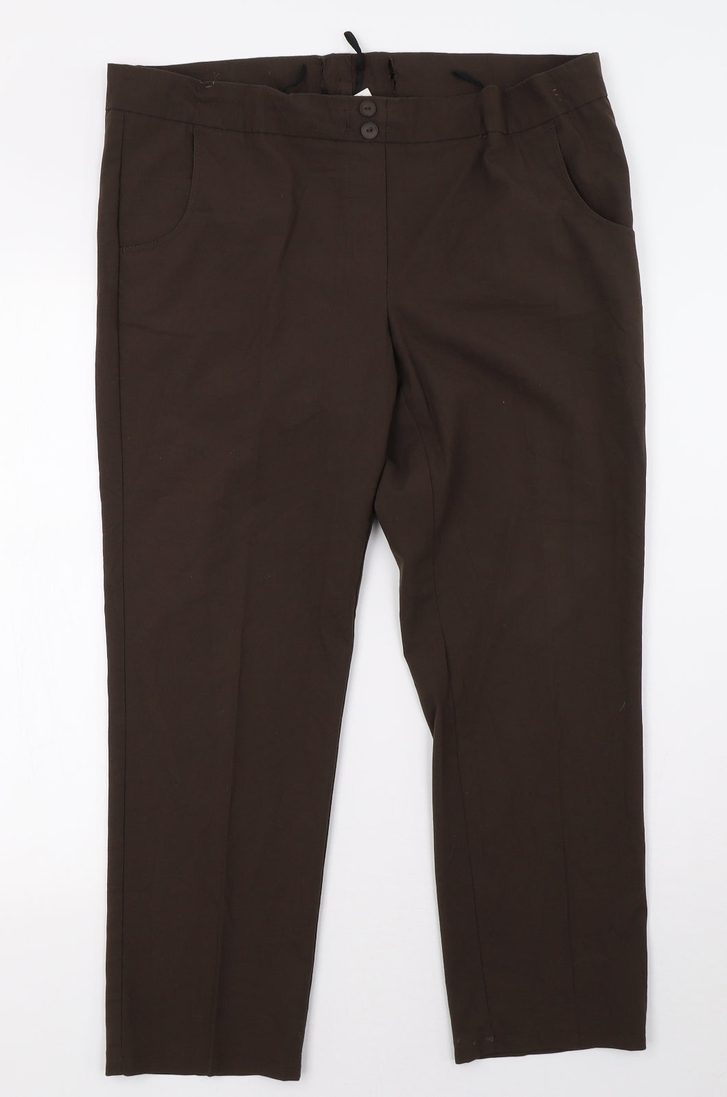 Vilona Womens Brown   Trousers  Size 12 L28 in