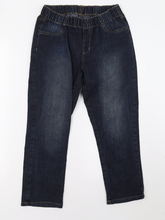 Preworn Womens Blue  Denim Cropped Jeans Size 28 L24 in