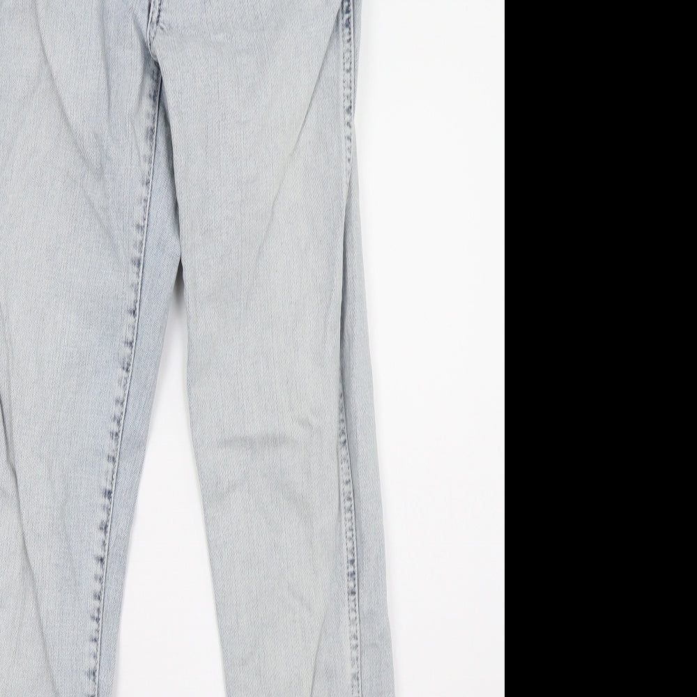 sqin Womens Blue  Denim Straight Jeans Size 10 L32 in