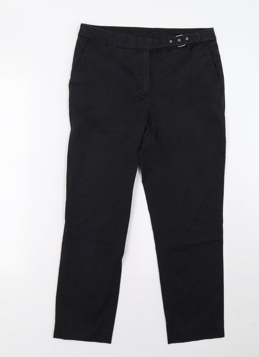 Preworn Womens Black   Trousers  Size 12 L27 in