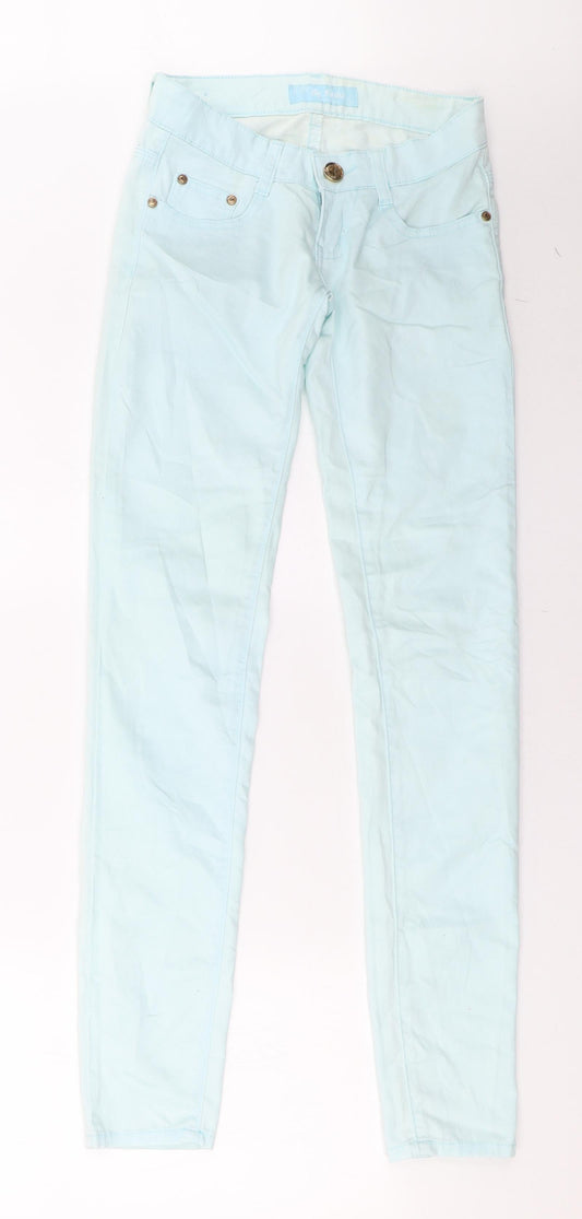 Preloved by sasha Womens Green  Denim Straight Jeans Size 8 L32 in - Front