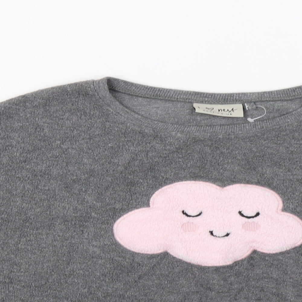 NEXT Girls Grey   Pullover Sweatshirt Size 7 Years