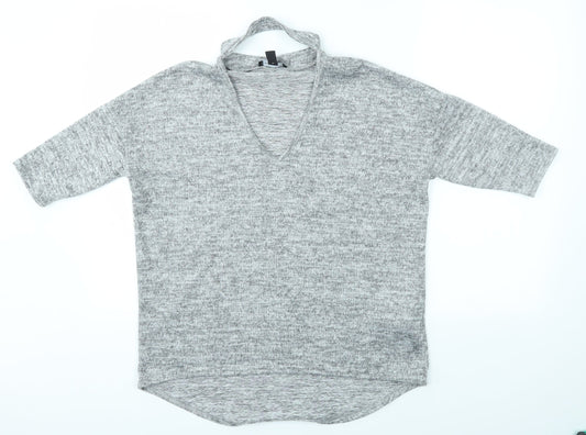 New Look Womens Grey   Basic Blouse Size S