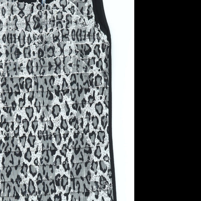 Close-up detail of EVIE women’s multicoloured bodycon, size UK 10
