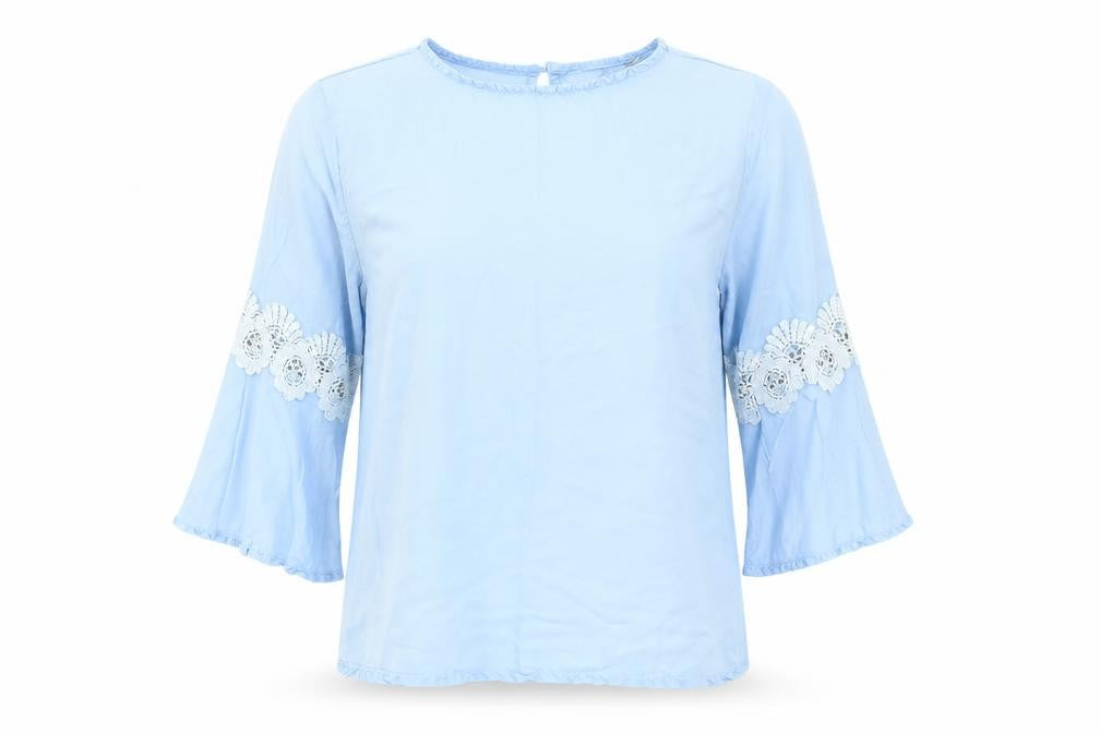 Preworn Womens Blue   Basic Blouse Size 8