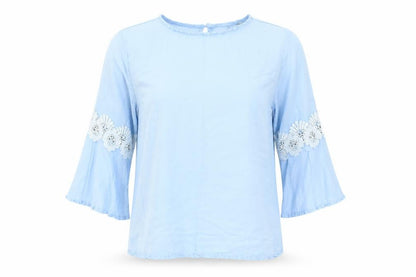 Preworn Womens Blue   Basic Blouse Size 8