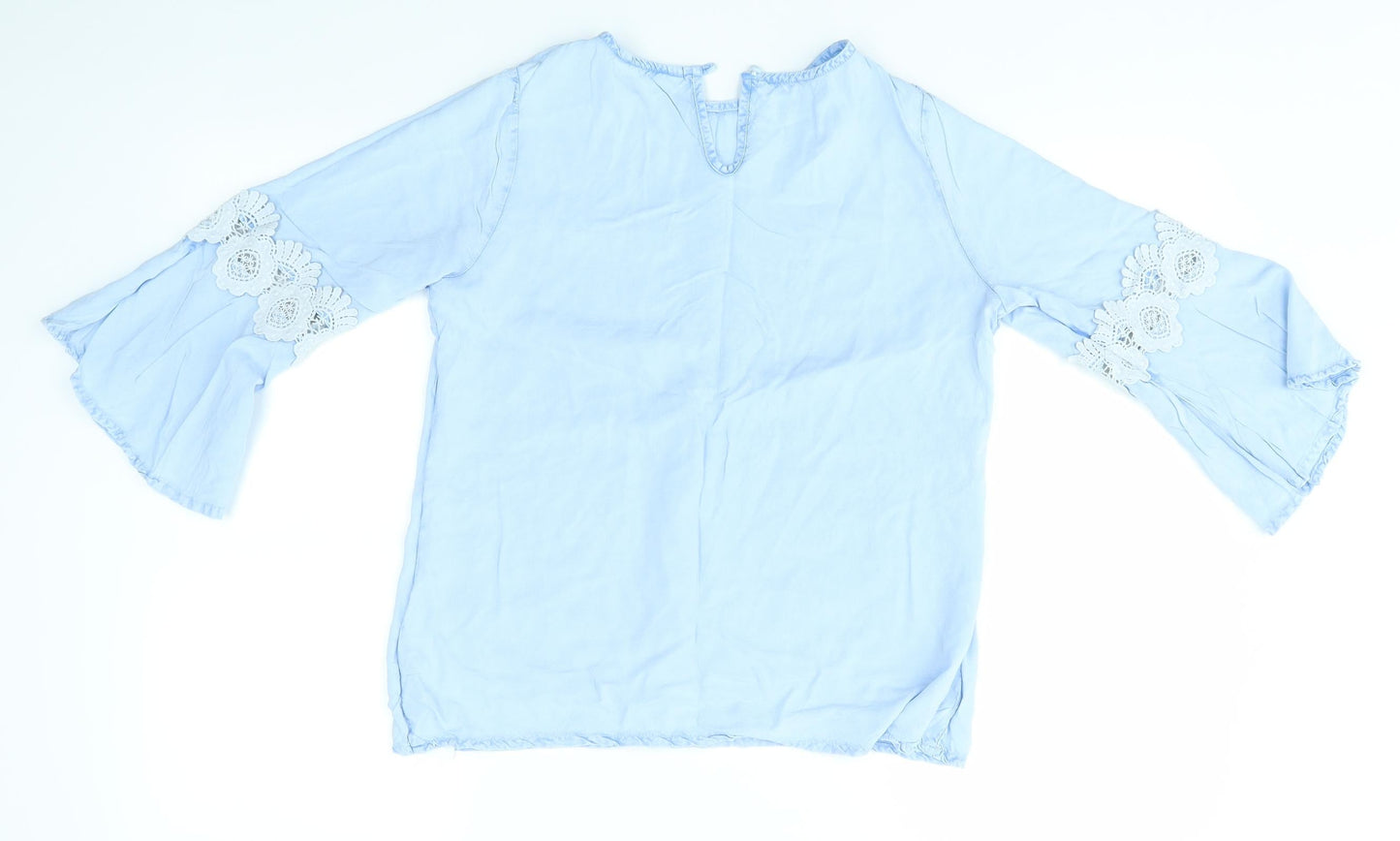 Preworn Womens Blue   Basic Blouse Size 8