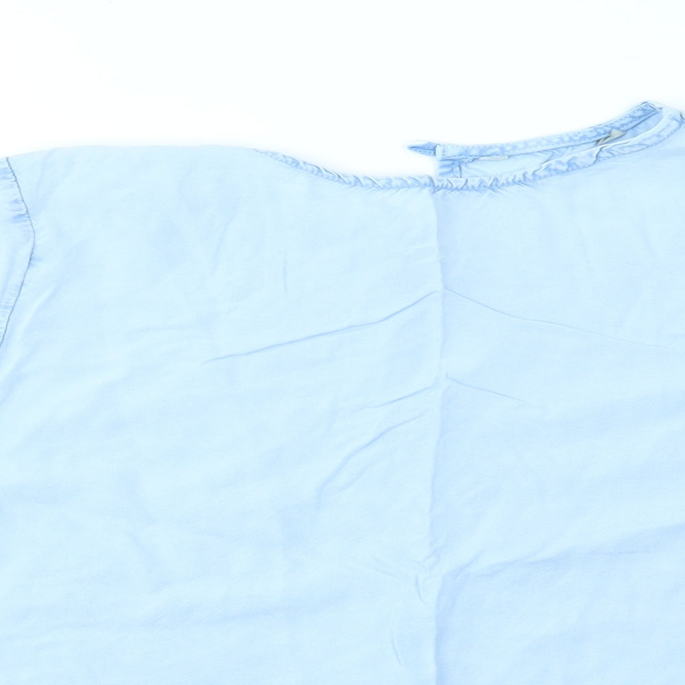 Preworn Womens Blue   Basic Blouse Size 8