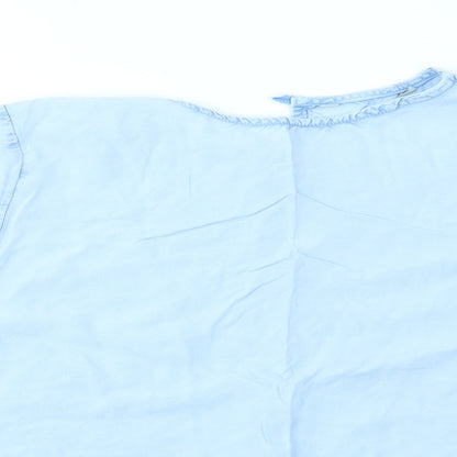 Preworn Womens Blue   Basic Blouse Size 8