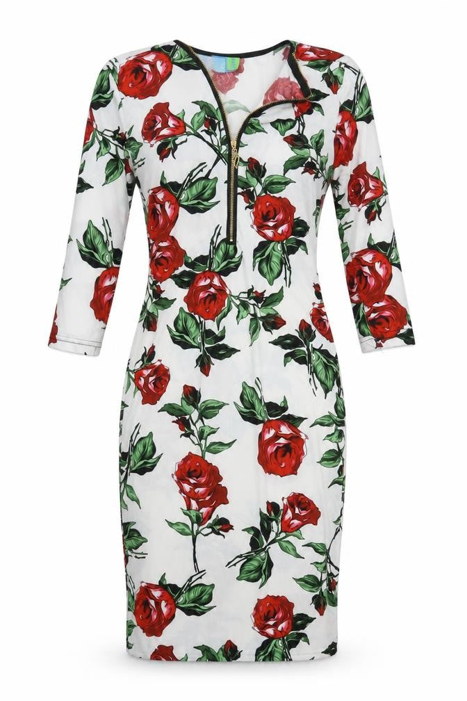 KOOPO Womens Multicoloured Floral  Bodycon  Size S