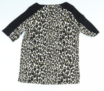 Next Womens Multicoloured Animal Print  Basic Blouse Size 8