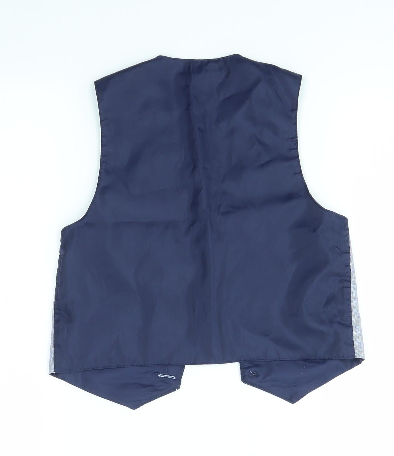 Preworn Boys Blue   Jacket Waistcoat Size 2-3 Years