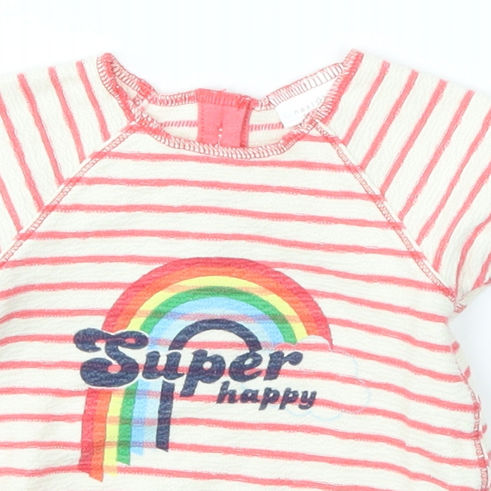 NEXT Baby Multicoloured Striped  Basic T-Shirt Size 0-3 Months