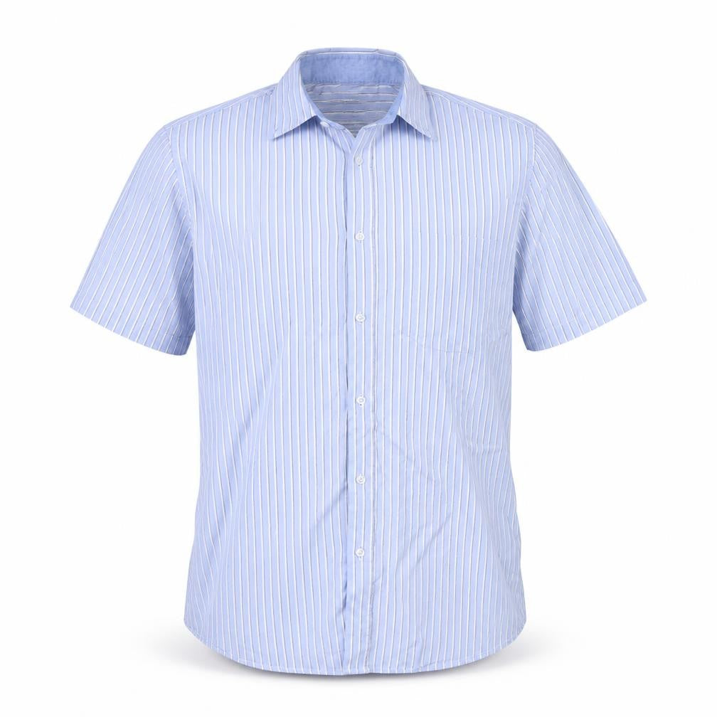 Taylor & Wright Mens Blue Striped   Button-Up Size 16