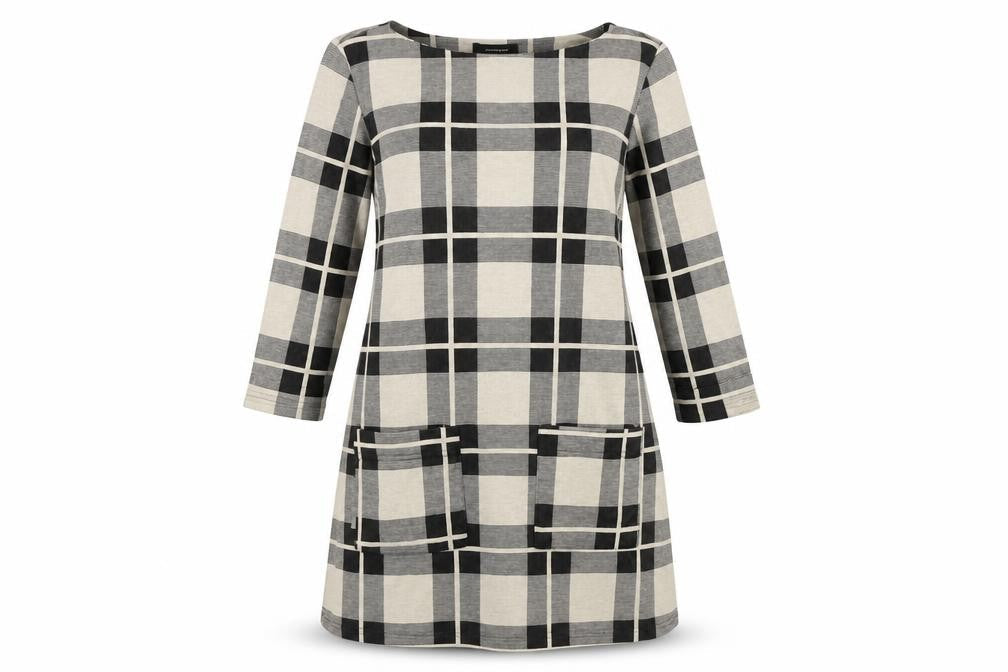 Primark Womens Beige Check  A-Line  Size 10