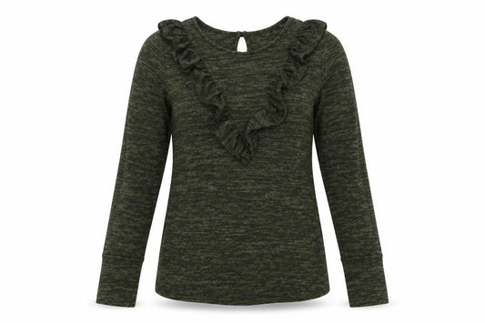 Front view of Red Herring women’s green jumper, size UK 10