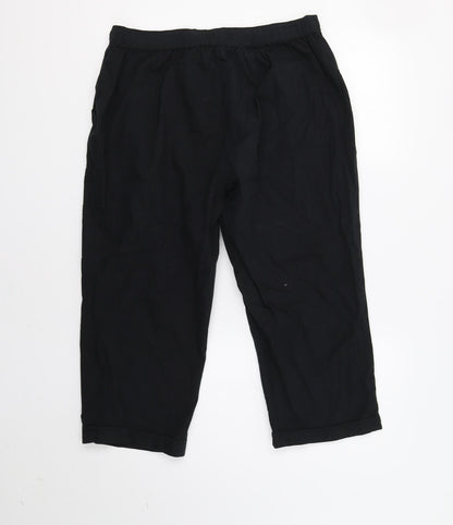 Back view of Bonmar women’s black trousers, size UK 16, 22-inch leg