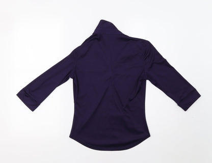Simply Classic  Womens Purple   Basic Button-Up Size 12
