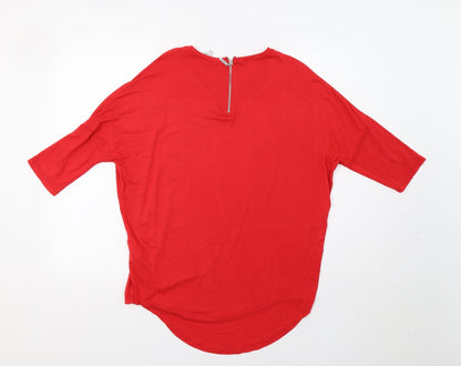 Peacocks Womens Red   Basic Blouse Size 12
