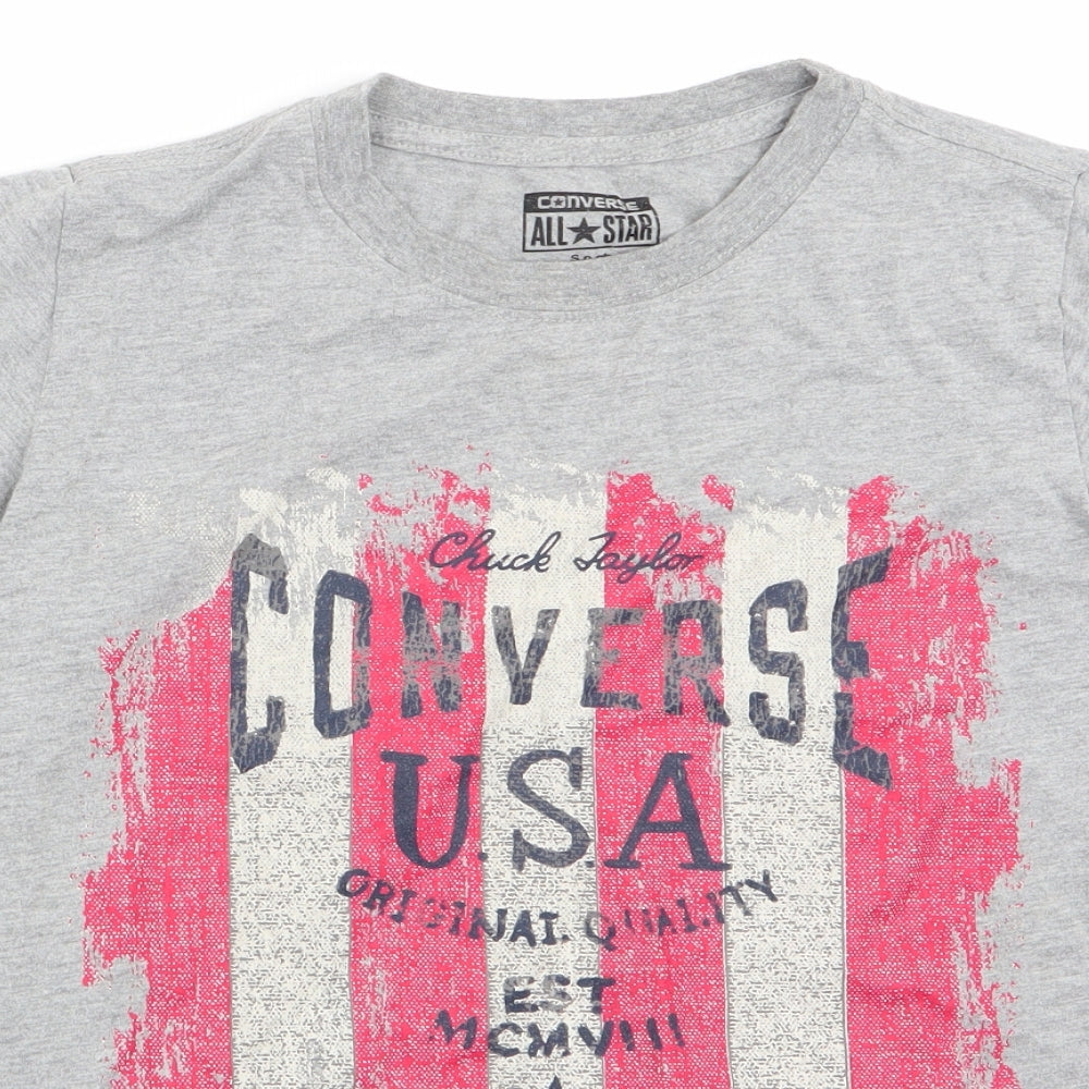 All Star Boys Grey   Basic T-Shirt Size 8-9 Years