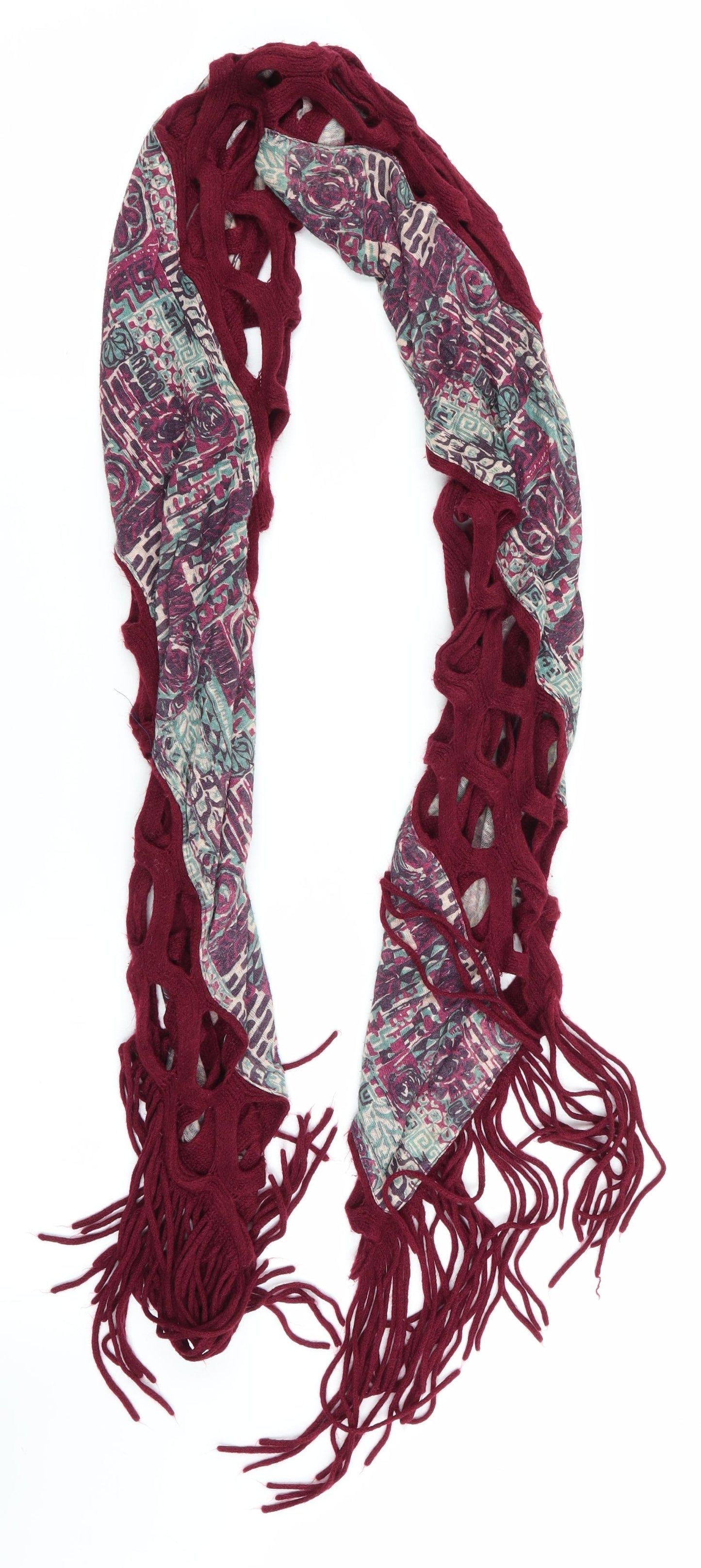 Doca Womens Brown Geometric   Scarf