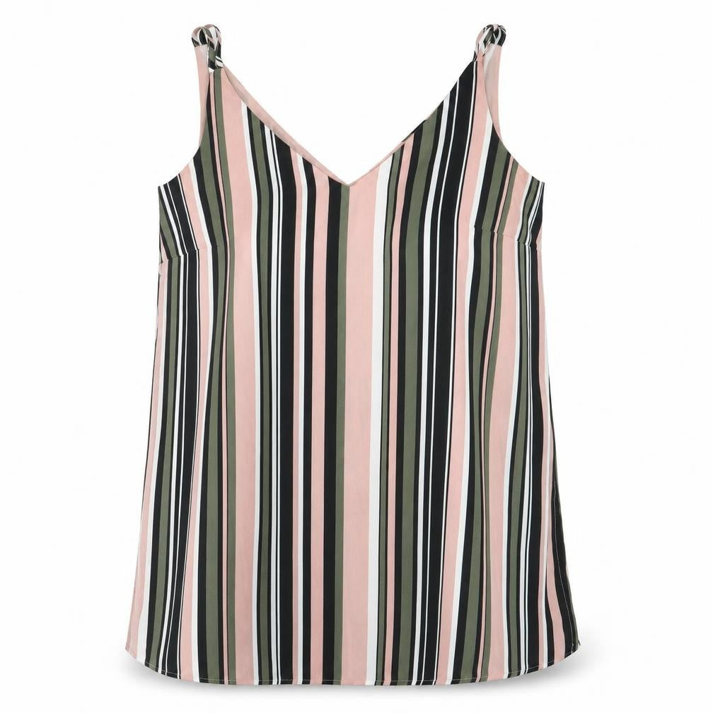 Papaya Womens Pink Striped  Tunic Blouse Size 10