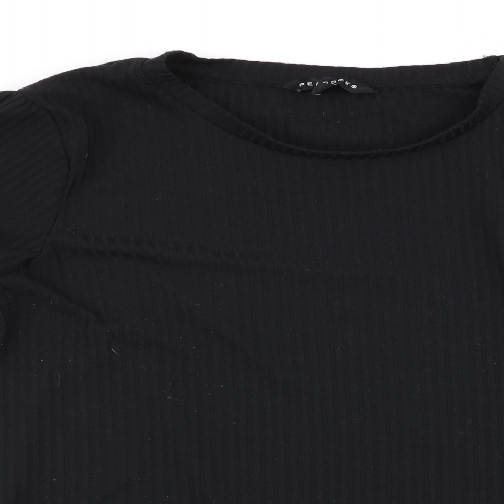 Peacocks Womens Black   Tunic Blouse Size 14