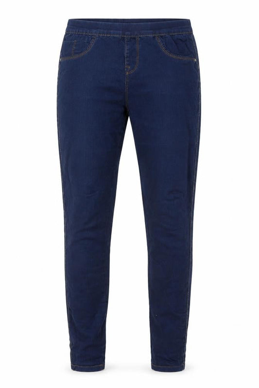 Front view of DENIM CO women’s blue skinny jeans, size UK 12, 30-inch leg