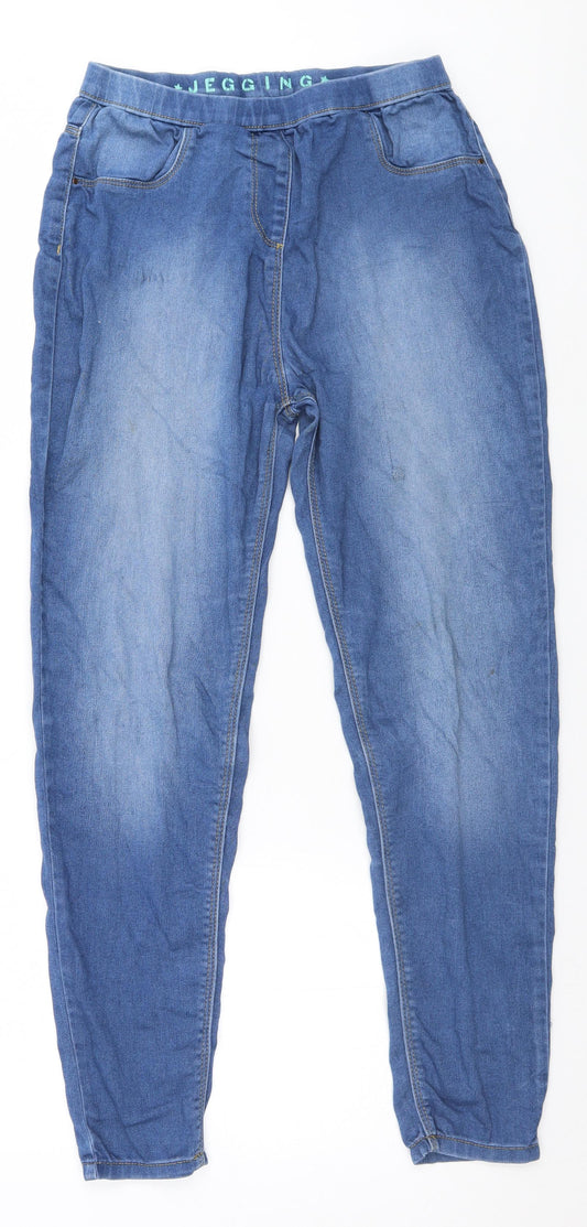 Preworn Girls Blue   Jegging Jeans Size 12-13 Years
