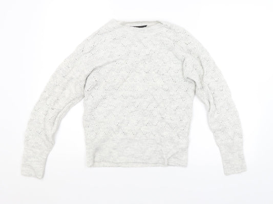 Dorothy Perkins Womens Grey Argyle/Diamond  Pullover Jumper Size 8