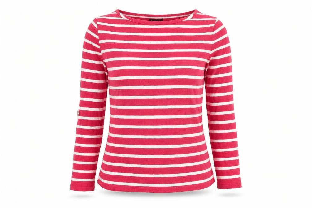 Pomodoro Womens Pink Striped  Pullover Jumper Size 12