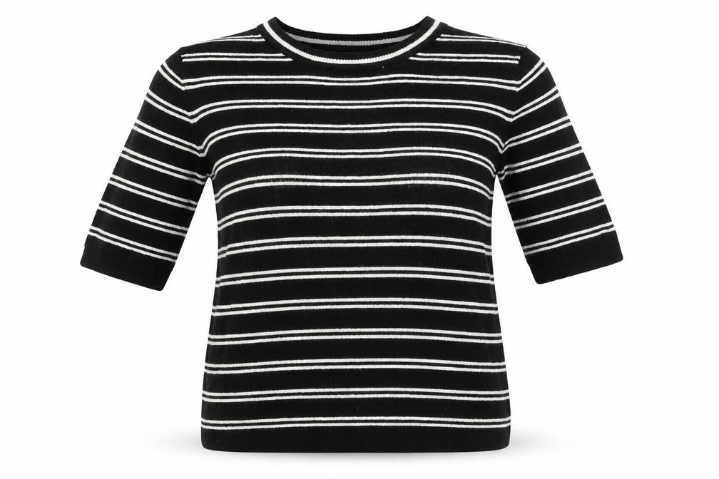 Atmosphere Womens Black Striped  Pullover Jumper Size 8