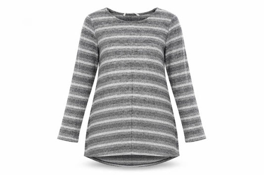 Tu Womens Grey Striped  Pullover Jumper Size 12