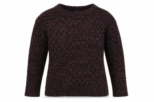 Front view of Atmosphere women’s purple argyle/diamond jumper, size UK 14