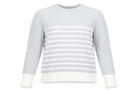 Oasis Womens Grey Striped  Pullover Jumper Size L