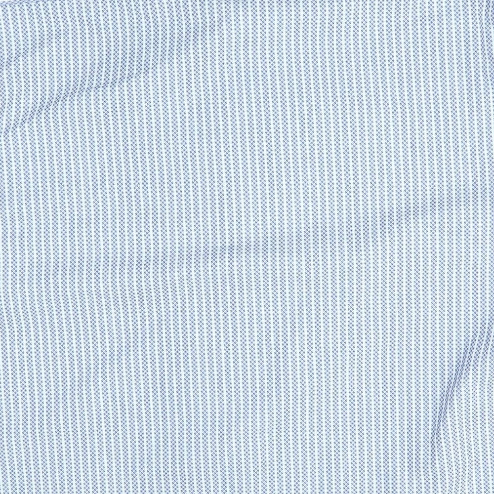 Italian classic Mens Blue Striped   Button-Up Size XL