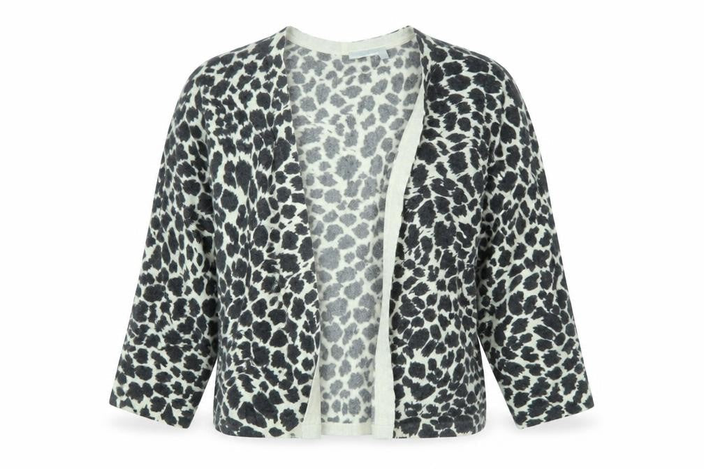 Preworn Womens Ivory Animal Print  Shrug Jumper Size L