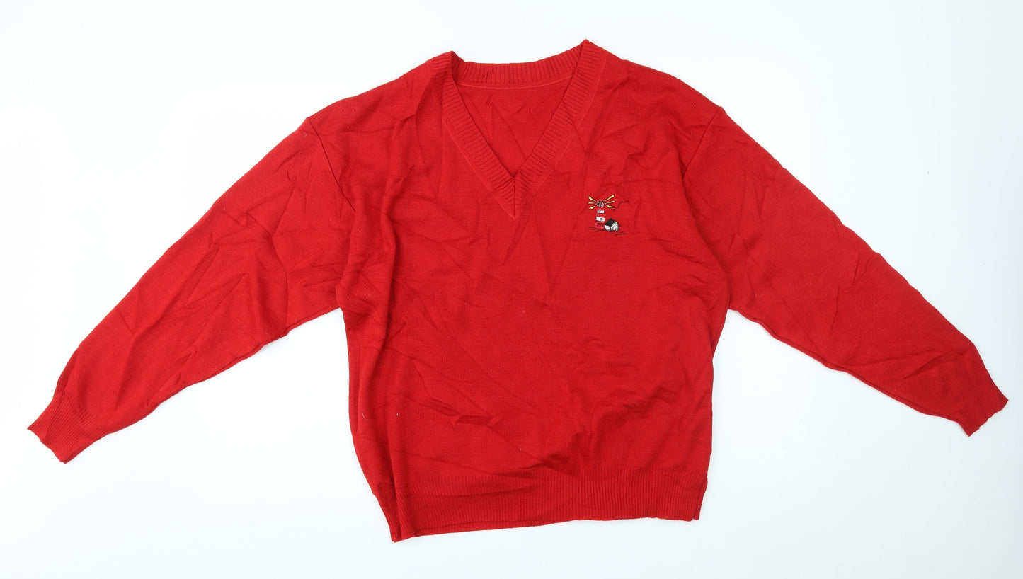 Sealon Womens Red   Pullover Jumper One Size