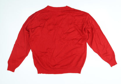 Sealon Womens Red   Pullover Jumper One Size